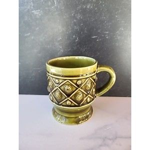 Vintage Japanese Green Coffee Mug